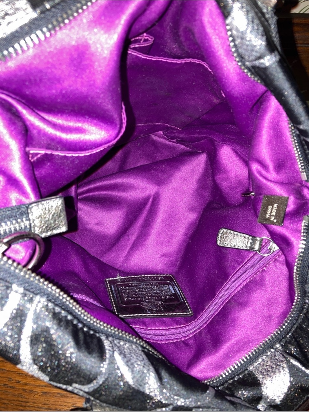 ✨ Coach Poppy Glam Signature Satchel/Crossbody – EUC ✨ - Picture 9 of 11